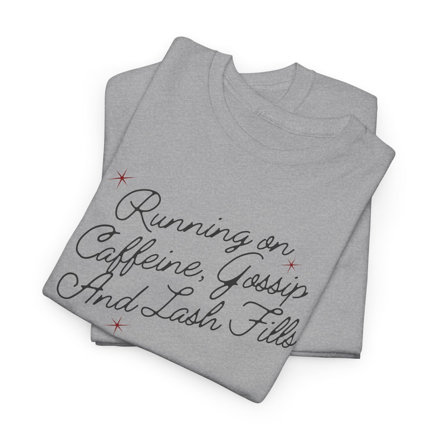 "Running on Caffeine, Chaos and Lash Fails" Tee — Funny Beauty Lover Shirt