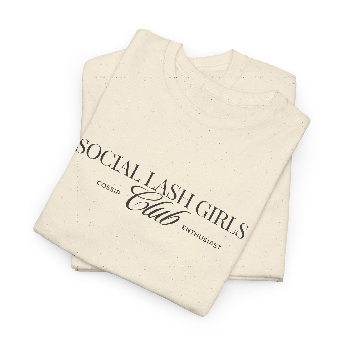 Social Lash Girls Club Tee — Minimal Script Logo T-Shirt