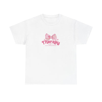Therapy Bow T-Shirt — Pink Bow Graphic Tee