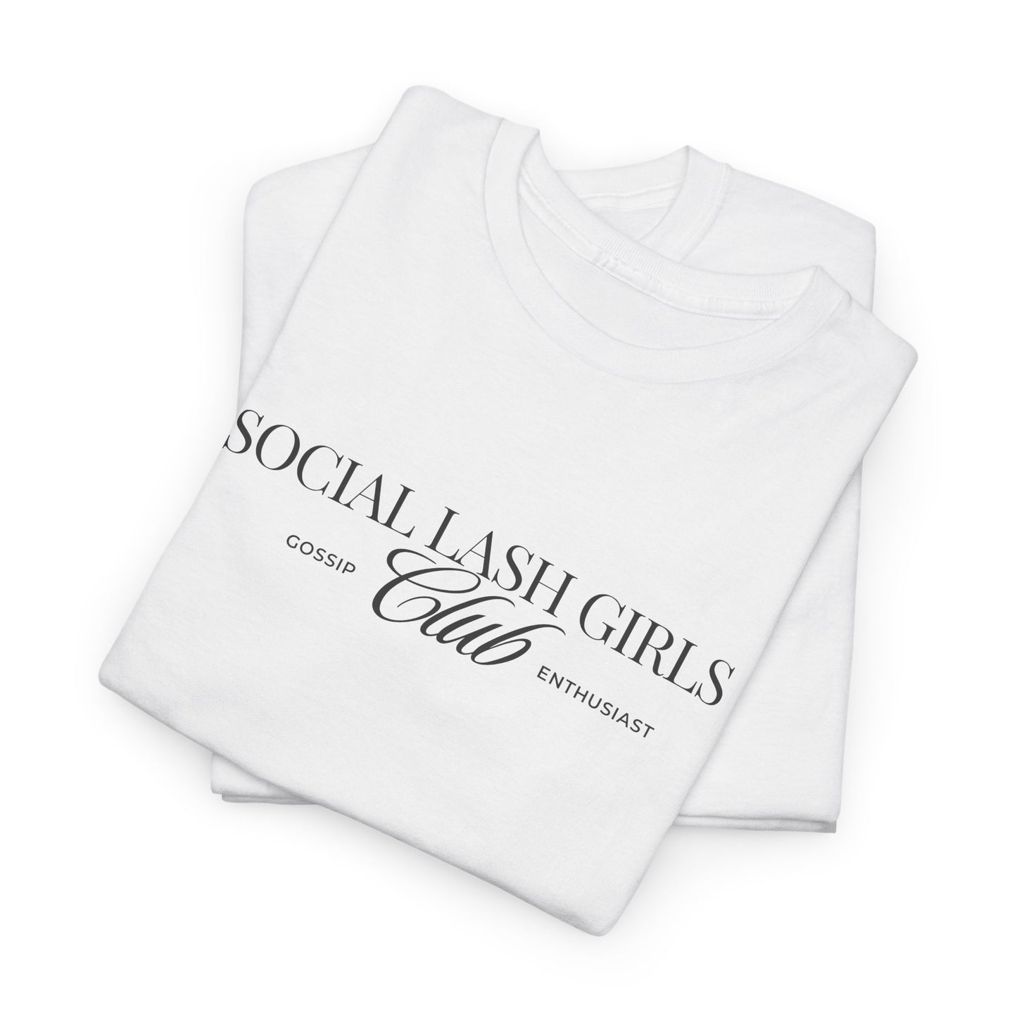 Social Lash Girls Club Tee — Minimal Script Logo T-Shirt