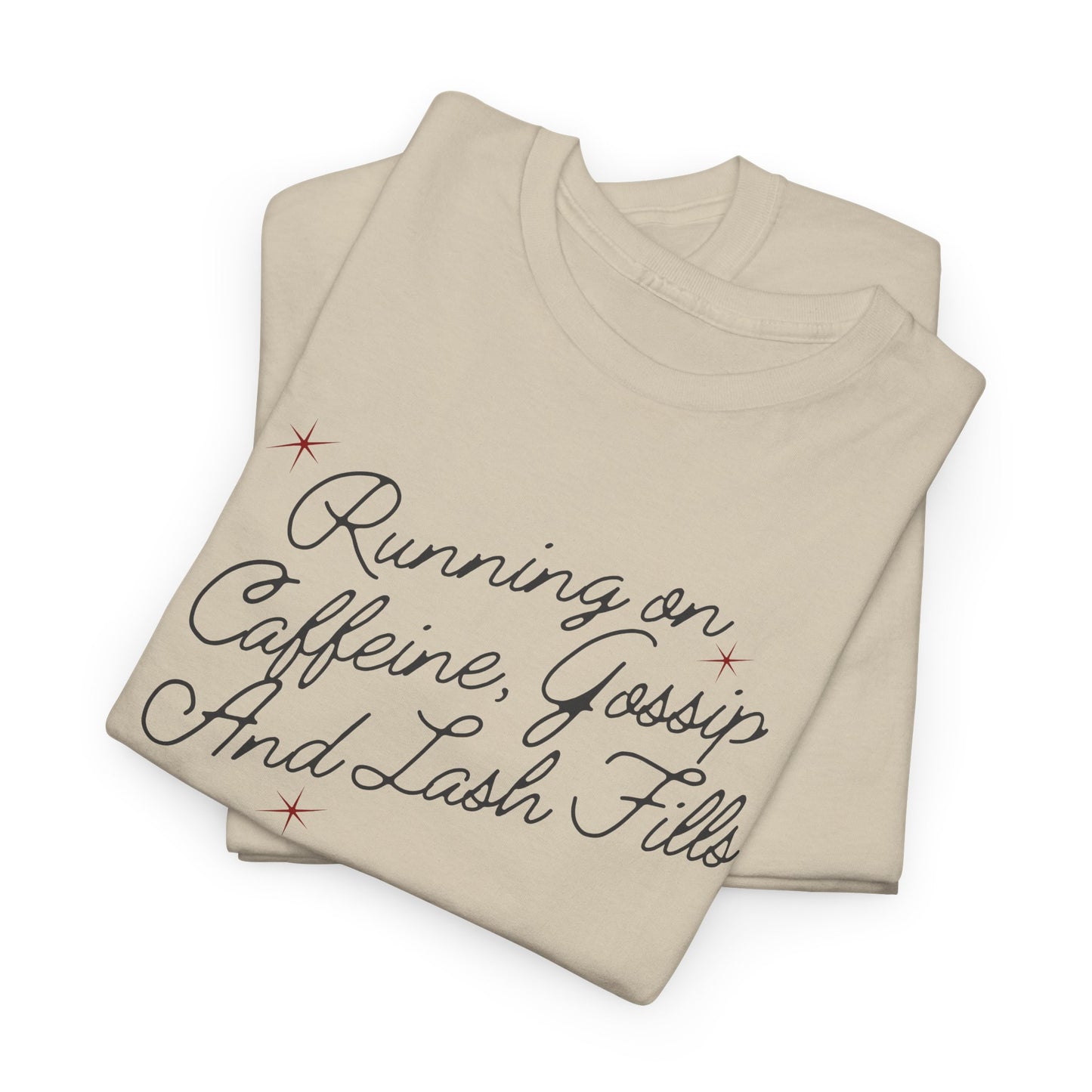 "Running on Caffeine, Chaos and Lash Fails" Tee — Funny Beauty Lover Shirt