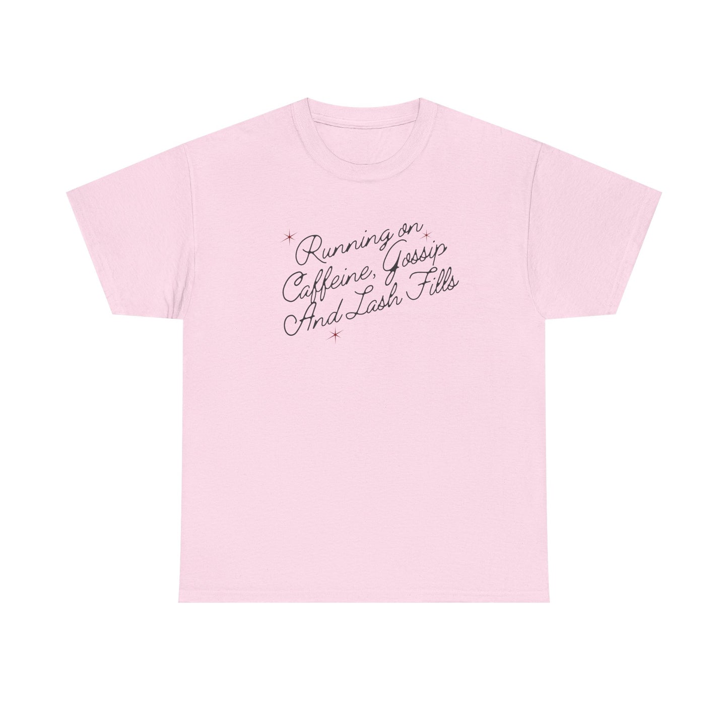 "Running on Caffeine, Chaos and Lash Fails" Tee — Funny Beauty Lover Shirt