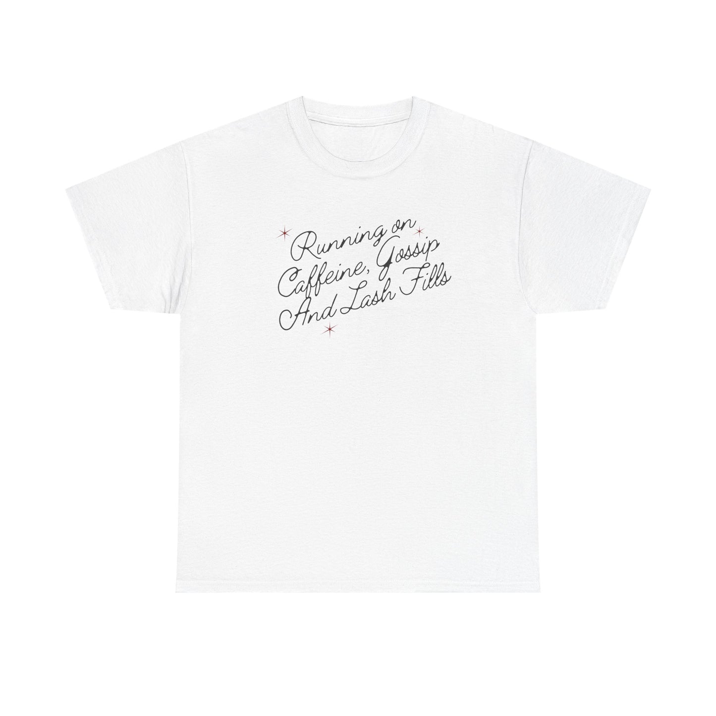 "Running on Caffeine, Chaos and Lash Fails" Tee — Funny Beauty Lover Shirt
