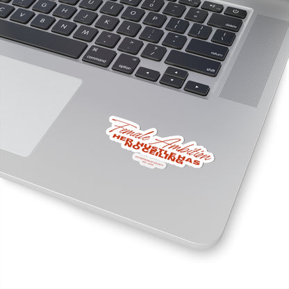 Female Ambition sticker | Kiss-cut motivational laptop sticker