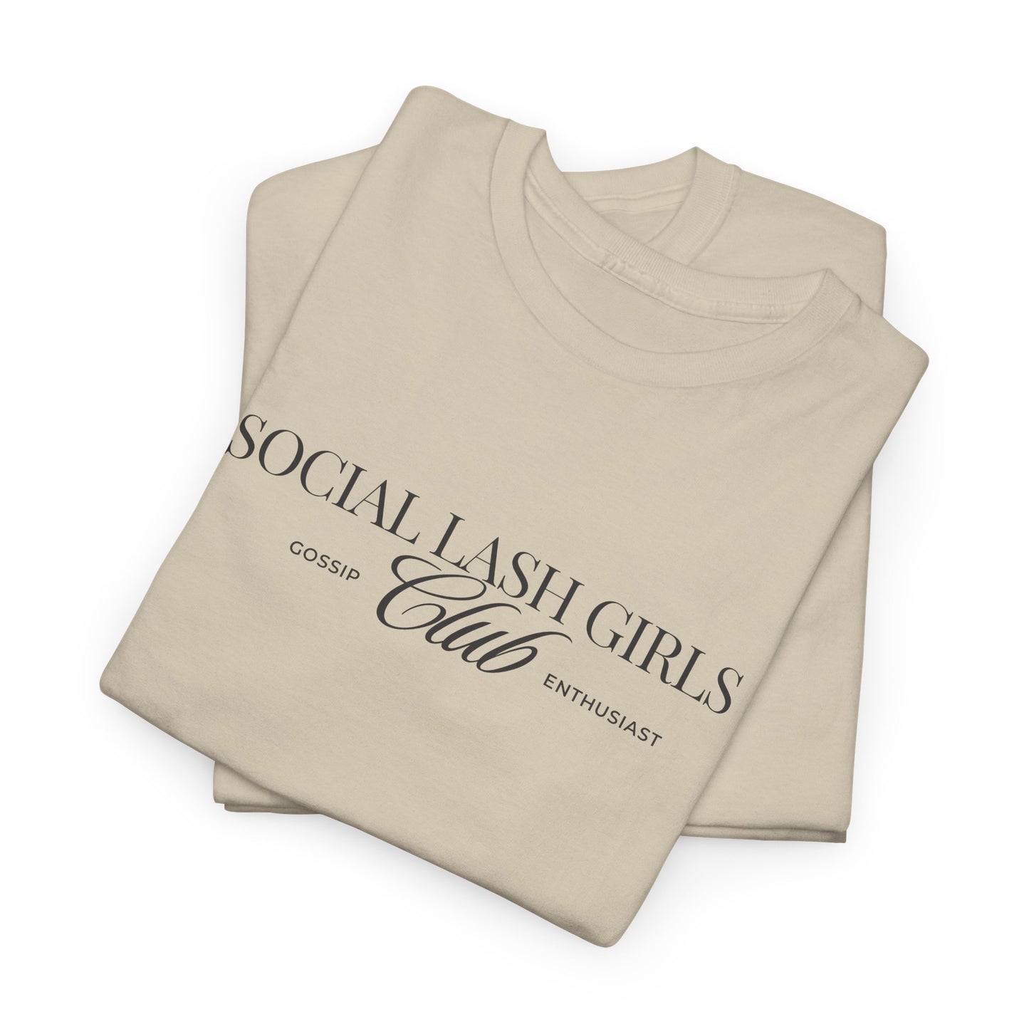 Social Lash Girls Club Tee — Minimal Script Logo T-Shirt