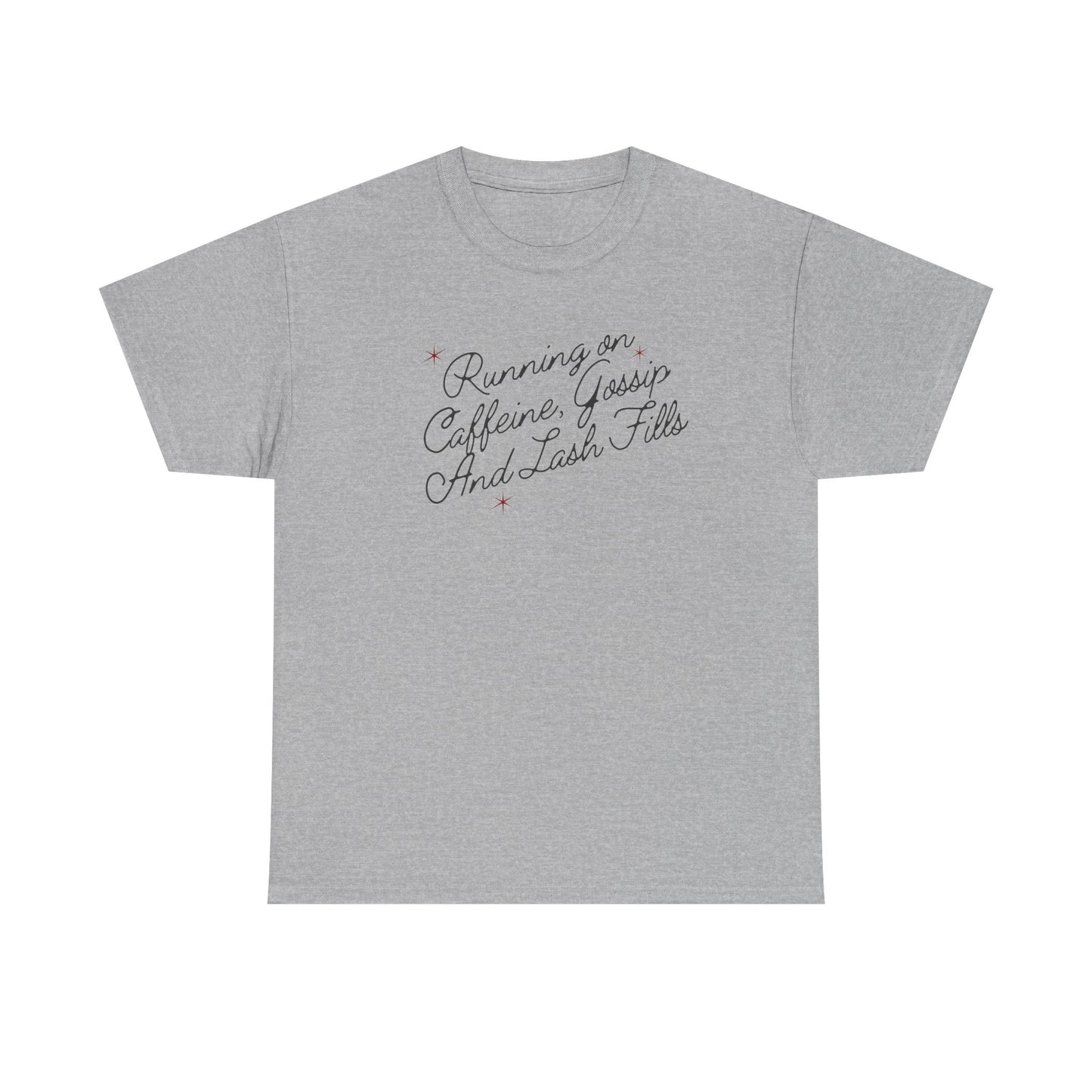 "Running on Caffeine, Chaos and Lash Fails" Tee — Funny Beauty Lover Shirt