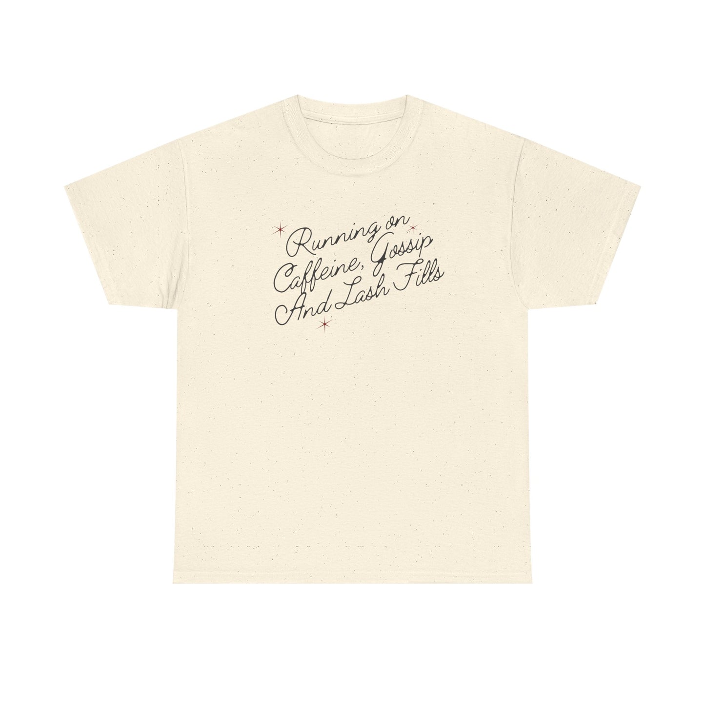 "Running on Caffeine, Chaos and Lash Fails" Tee — Funny Beauty Lover Shirt